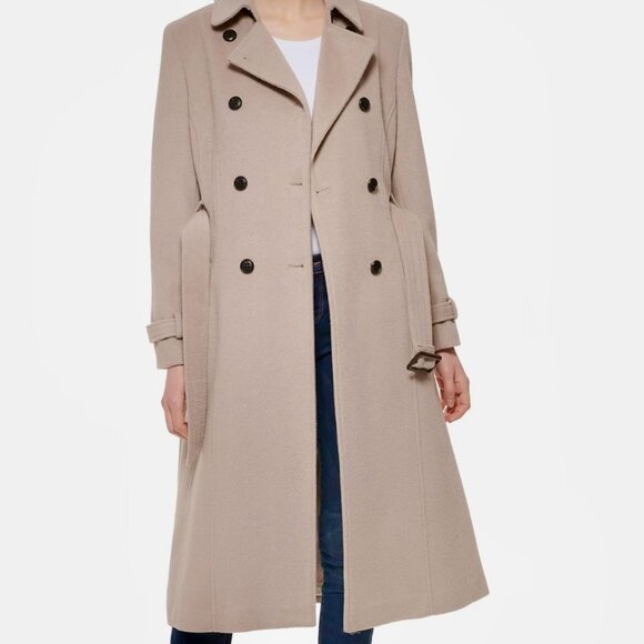 Cole Haan Trench  Wool Coat - Picture 2 of 11